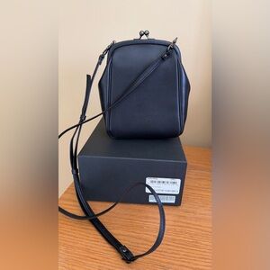 Yohji Yamamoto Black Sculpted Leather Crossbody
